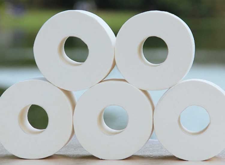 Wholesale High quality recycled pulp 3 ply layer printed big jumbo roll cheap toilet paper (图3)